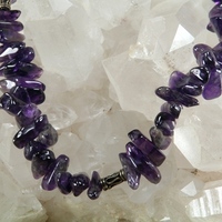 Dark Amethyst Chip Necklace - Thumbnail 1
