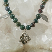 Bloodstone and Hill Tribe Silver Necklace - Thumbnail 1