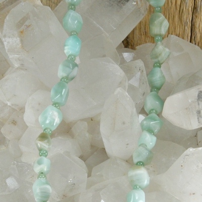 Cat's eye and green aventurine necklace