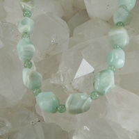 Cat's Eye and Green Aventurine Necklace - Thumbnail 1