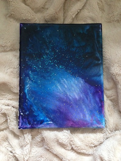 Glittered Galaxy (8x10)