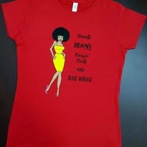 Red Beauty and Brains Natural Hair Shirt