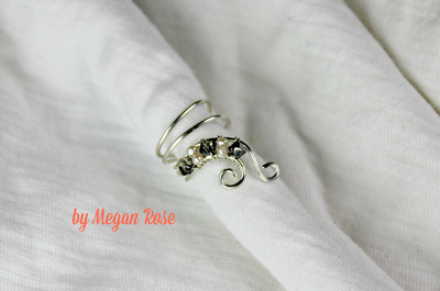 Ear Cuff - Swarovski Crystal and Freshwater Pearl