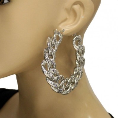 Chain hoop earrings
