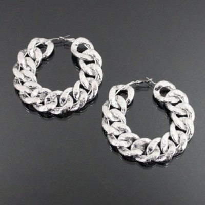 Chain hoop earrings