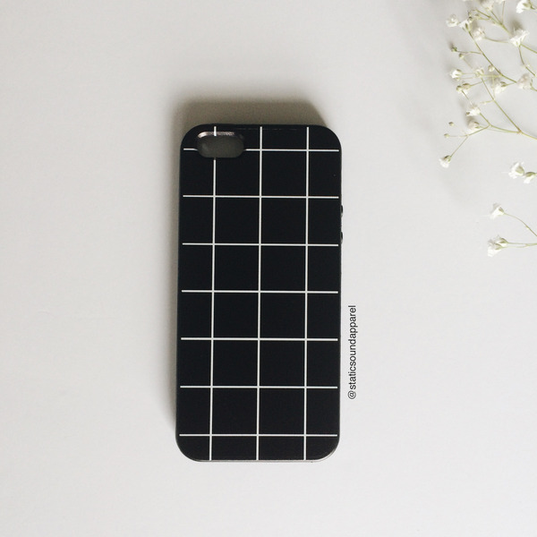 Black Grid Phone Case