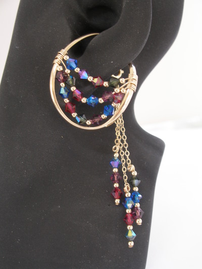 3 Curve crystals blue/red/green