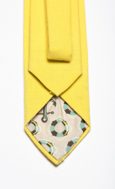 Yellow Linen - Neck Tie 