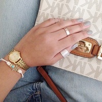 White Hamsa Rope Bracelet - Thumbnail 1