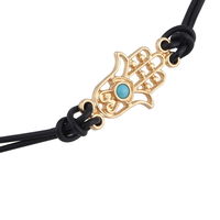 Black Hamsa Rope Bracelet - Thumbnail 2