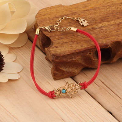 Red hamsa rope bracelet