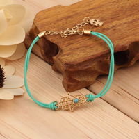 Blue Hamsa Rope Bracelet - Thumbnail 1