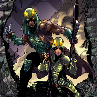 Hooded cobras art print