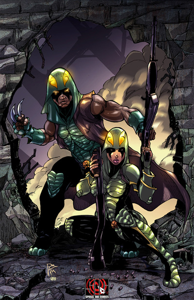 HOODED COBRAS Art Print