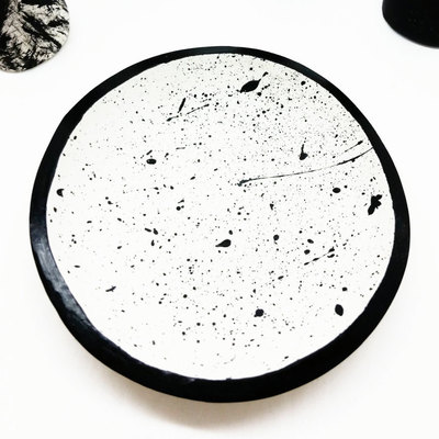 Splatter ring dish modern hand painted jewelry dish