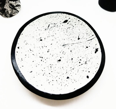 Splatter Ring Dish Modern Hand Painted Jewelry Dish