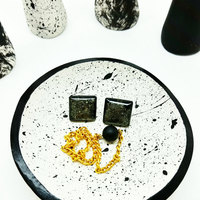 Splatter Ring Dish Modern Hand Painted Jewelry Dish - Thumbnail 2