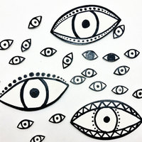 Evil Eye Stud Earrings - Thumbnail 3