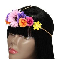   FLORAL LINKED FASHION HEAD CHAIN  - Thumbnail 1