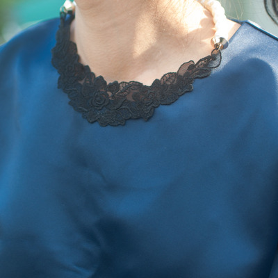 Black lace victorian necklace nl0913