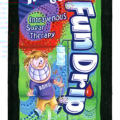 #15 fun drip final art - wacky packages 2014 series 1 - Thumbnail 5
