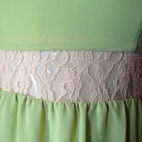 Lime Lace Dress - S - Thumbnail 1