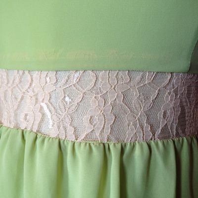 Lime lace dress - s