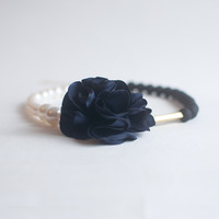 Silk Flower Statement Necklace NL0914 - Thumbnail 4