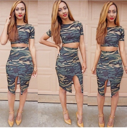 Camouflaged Chic Set