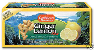 Caribbean dreams ginger-lemon tea bag