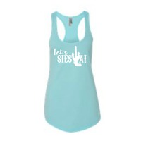 Let's Siesta Racerback Large, XL, XXL Woman's Graphic Tank - Thumbnail 1