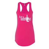Let's Siesta Racerback Large, XL, XXL Woman's Graphic Tank - Thumbnail 2
