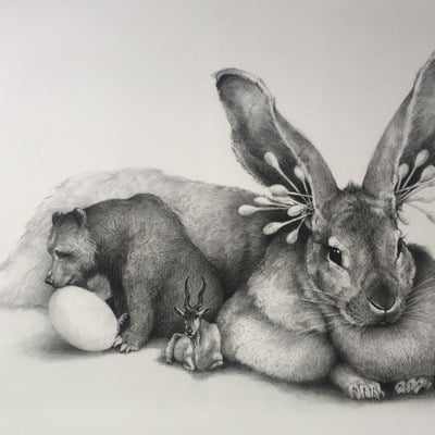 Hear no evil - bunny print