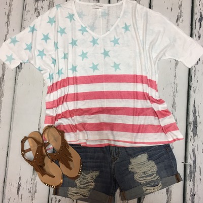 Knit american flag top - Thumbnail 5