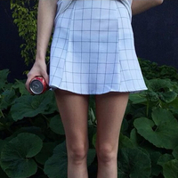 WHITE GRID SKIRT - Thumbnail 1