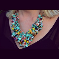 Turquoise beaded fringe  - Thumbnail 2