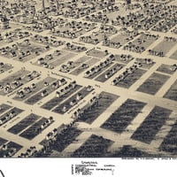 Aurora, Missouri in 1891 - Bird's Eye View Map, Aerial, Panorama, Vintage Map, Antique, Reproduction, Giclée, Fine Art, Wall Art, History - Thumbnail 4