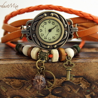 Retro vintage punk indie style genuine leather wrist watch - Thumbnail 3