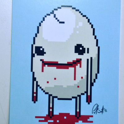 6" x 4" print - bloody egg