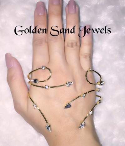 Vines gold plated handpiece