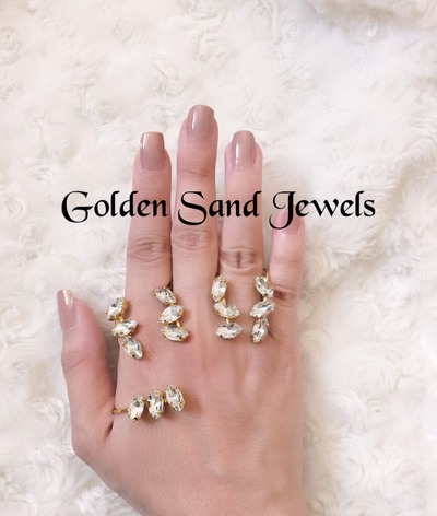 Floating Rocks 18k g plated handpiece