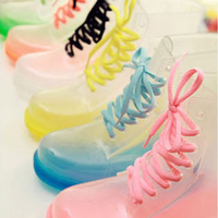 Korean transparent sweet candy color rain boots - Thumbnail 2
