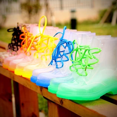 Korean transparent sweet candy color rain boots