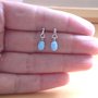 925 Blue Opal Earrings/Sterling Silver Blue Opal Earrings/Opal Jewellery/Opal Jewelry/Opal Jewelery/Opal Stud Earrings/October Birthstone-3