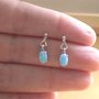 925 Blue Opal Earrings/Sterling Silver Blue Opal Earrings/Opal Jewellery/Opal Jewelry/Opal Jewelery/Opal Stud Earrings/October Birthstone-2