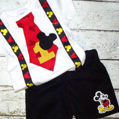  boys mickey mouse birthday outfit, boys 1st | 2nd birthday outfit - Thumbnail 4