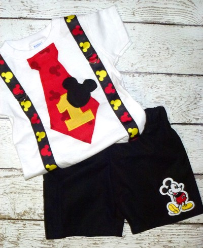  Boys Mickey Mouse Birthday Outfit, Boys 1st | 2nd Birthday Outfit