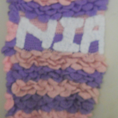 Personalized crochet mermaid tail blanket