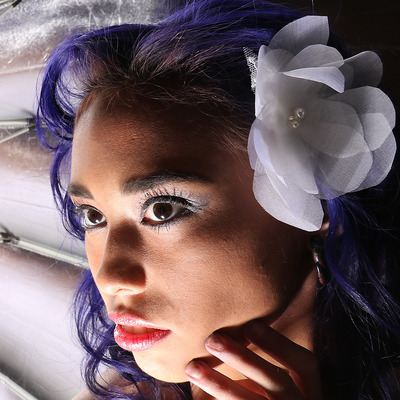 Christine silk organza headpiece 