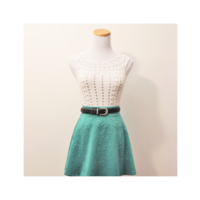 White Crochet Top - Thumbnail 1